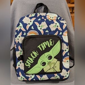 Disney Star Wars The Mandalorian Small Bookbag Backpack NEW BABY YODA Snack Time